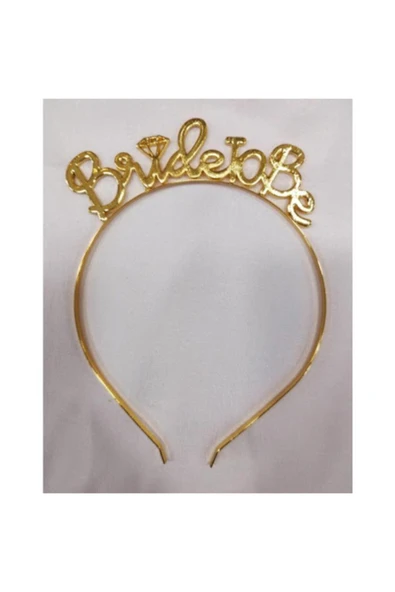 Vipfoni Metal Bride To Be Gelin Tacı Gold ürün görseli 1