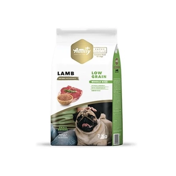 Amıty Süper Premium Low Düşük Tahıllı Yetişkin Mini Adult Kuzu Etli Köpek Maması 7 Kg ürün görseli 1