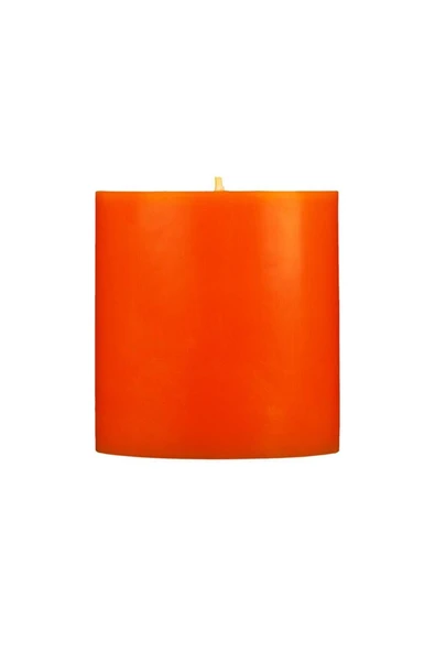 Vipfoni Silindir Mum 8 x 8 cm Turuncu ürün görseli 1