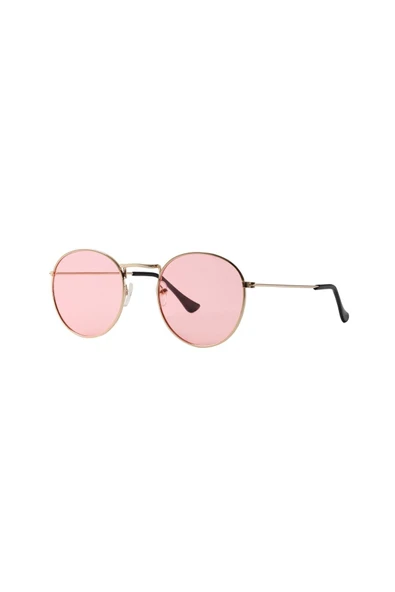 Vipfoni Round Metal Çerçeve Güneş Gözlüğü Pembe ürün görseli 1