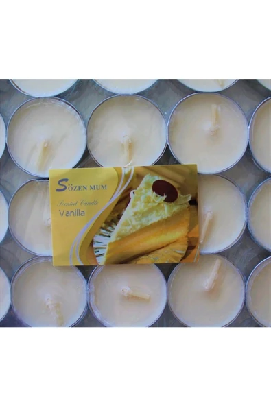 Vipfoni Meyve Kokulu Tealight Mum Krem ürün görseli 1