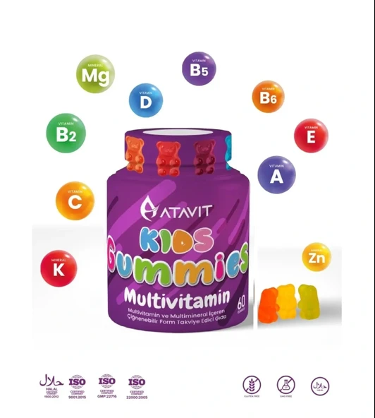 Atavit Gummies Multivitamin Kids 60 Çiğnenebilir Form - Resim 2