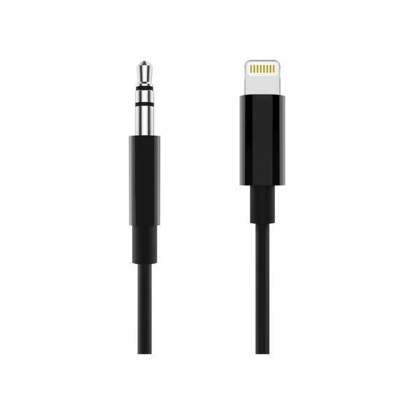 TAPLIN iPhone Uyumlu Lightning 3.5 mm Aux Çevirici Kablo Siyah 1 mt ürün görseli 1
