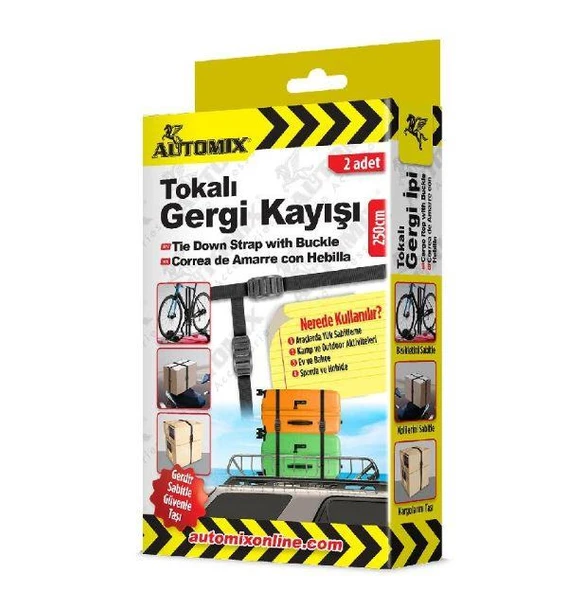 Automix Tokalı Gergi Kayışı 250 Cm 2'li ürün görseli 1