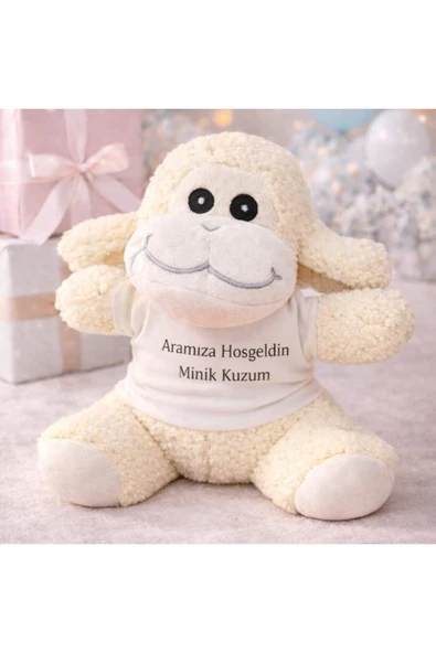 Vipfoni Mutlu Aşıklar Tasarım Tişörtlü Peluş Sevimli Maymun ürün görseli 1