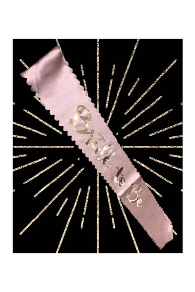 Vipfoni Saten Üzerine Bride To Be Yazılı Bekarlığa Veda Kuşağı Pembe Rose ürün görseli 1