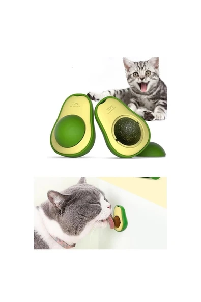 Vipfoni Avokado Dönen Kedi Nanesi Cat Mint Oyun Topu Doğal Catnipli Kedi Oyuncağı ürün görseli 1