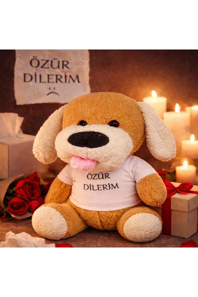 Vipfoni Özür Dilerim Tişörtlü Peluş Oyuncak Köpek ürün görseli 1