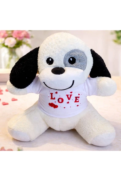 Vipfoni Love Tişörtlü Sevimli Peluş Köpek ürün görseli 1