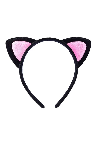 Vipfoni Peluş Kedi Kulak Taç Çocuk Parti ve Kostüm Tacı Pembe ürün görseli 1