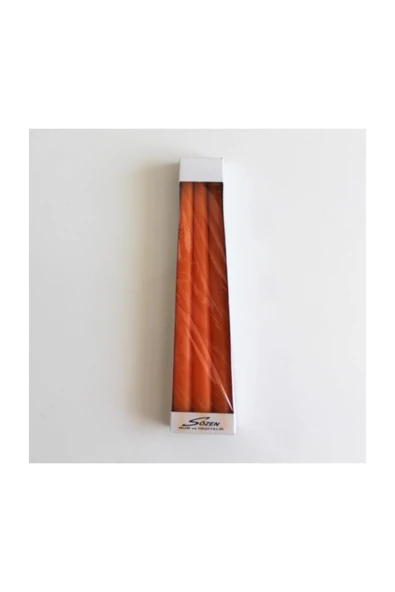 Vipfoni Şamdan Mumu 3lü Set 25 cm Turuncu - Resim 2