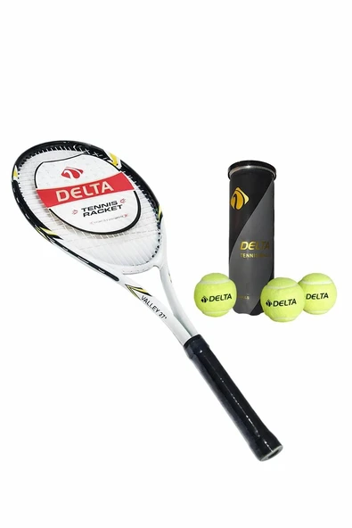 Valley 27 İnç L2 Grip Yetişkin Tenis Raketi + Çantası + Vakumlu Tüp 3 Adet Tenis Maç Topu Seti ürün görseli 1