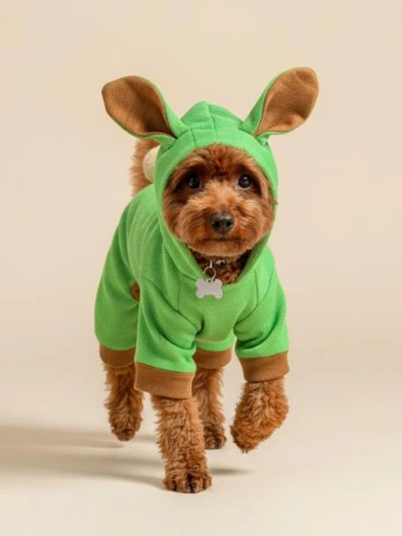 Matcha Bunny Kulaklı Köpek Tulumu Kıyafeti ürün görseli 1