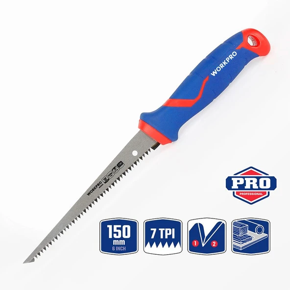 WORKPRO WP215016 150mm Hızlı Kesim Profesyonel Alçıpan Testeresi ürün görseli 1