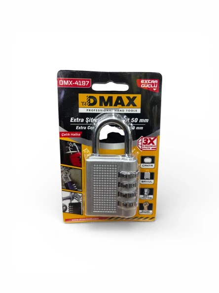 Ekstra Güçlü 50mm Asma Kilit Dmx4197 Gümüş renk ürün görseli 1