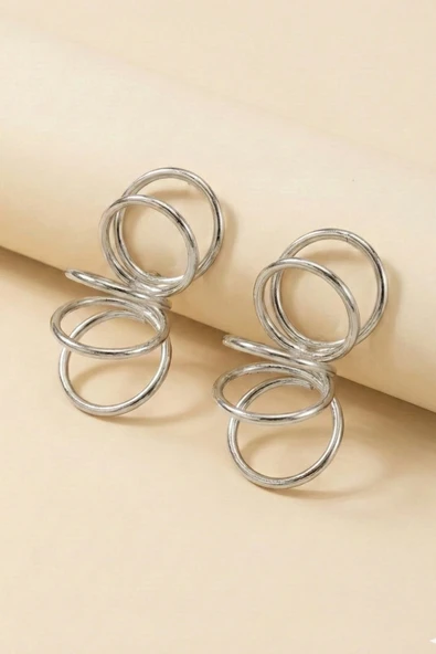 Silver Yay Halka Küpe ürün görseli 1