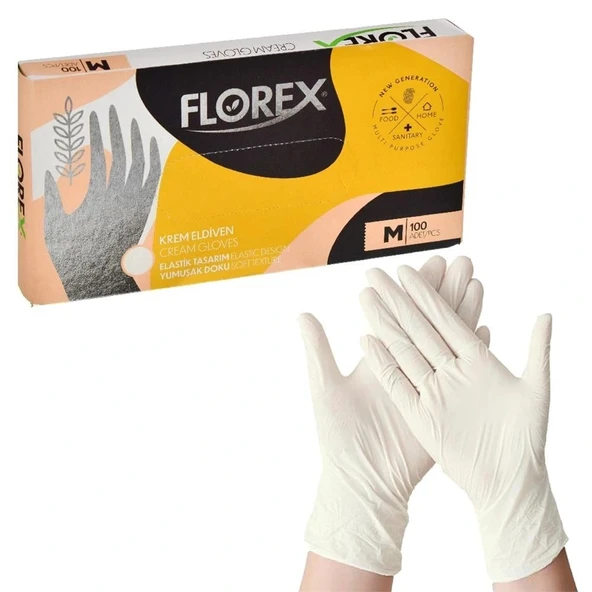 Florex Bej Eldiven S Beden - Resim 2