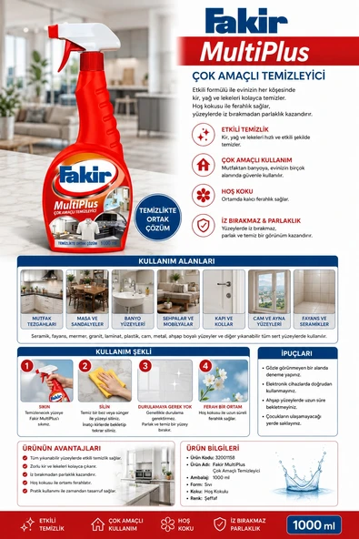 Fakir Multi Çok Amaçlı Temizlik Maddesi 1000 ml ürün görseli 1