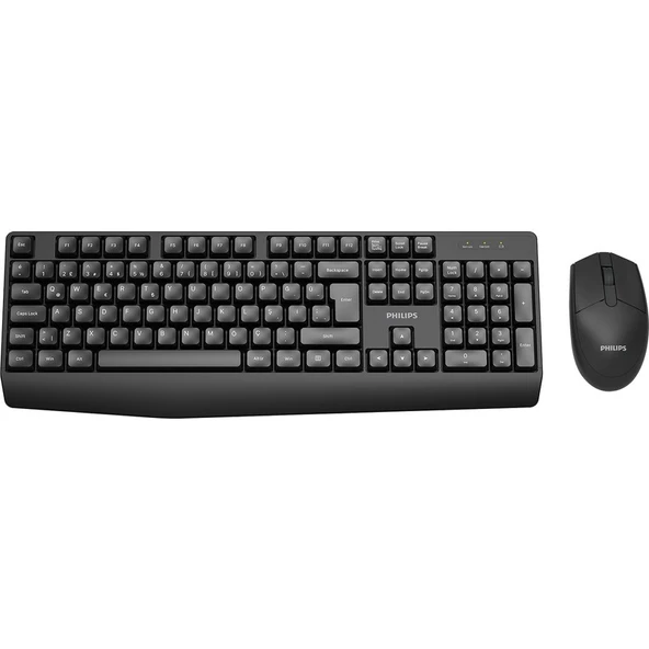 Philips SPT6337 Kablosuz Türkçe Q Klavye & Mouse Seti Siyah ürün görseli 1