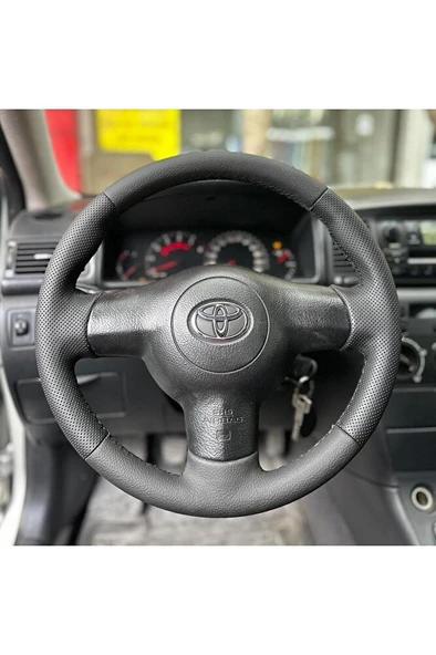 Toyota Corolla 2002-2008 Araca Özel Dikmeli Direksiyon Kılıfı ürün görseli 1