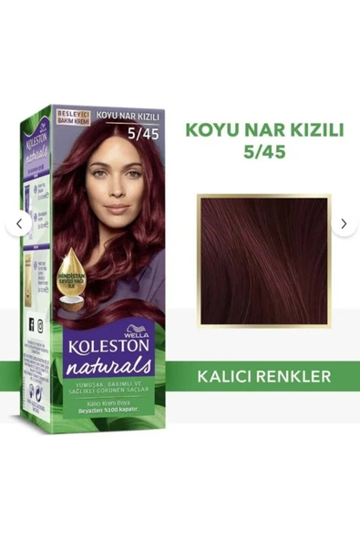 Wella Koleston Saç Boyası Naturals 5/45 Koyu Nar Kızılı ürün görseli 1