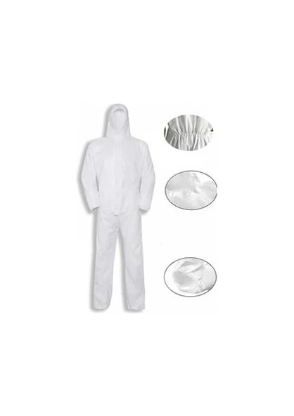 Tek Kullanımlık Kapüşonlu Tulum 20 gr - Resim 2