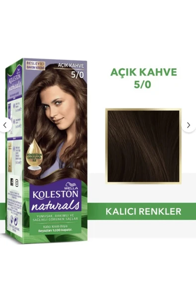 Wella Koleston Naturals 5/0 Açık Kahve ürün görseli 1