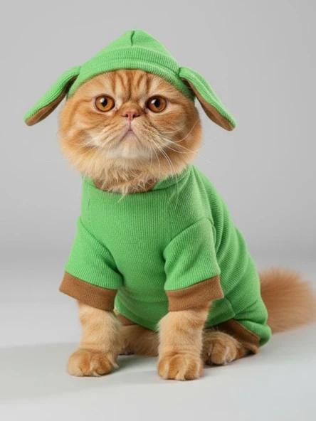 Matcha Bunny Kedi Tulumu,Kıyafeti ürün görseli 1