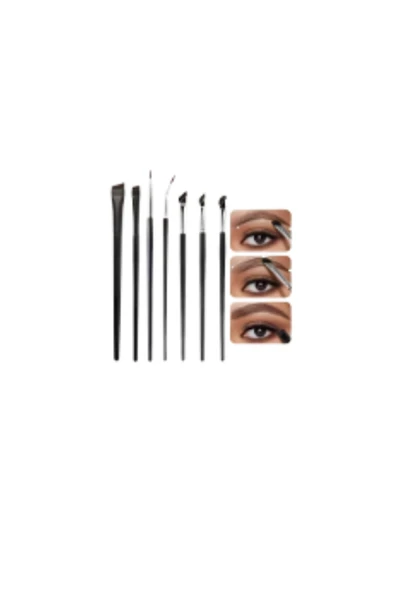 7 Parça Profesyonel Eyeliner & Kaş Makyaj Fırça Seti – Ultra İnce Uçlu, Tüm Cilt Tiplerine Uygun ürün görseli 1