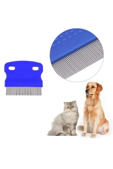 Kedi Köpek Bit Pire Temizleme Tarağı Dış Parazit Kene Yumurtası Temizliği Demir İğne Dişli Tarak ürün görseli 1