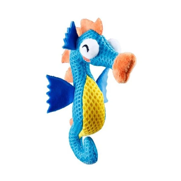 GiGwi Deniz Atı Kauçuk Köpek Diş Kaşıma Oyuncağı (Mavi) 15cm ürün görseli 1