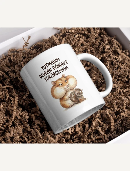 "Yutmadım Devran Dönünce Tükürcem" Hamster Kupa ürün görseli 1
