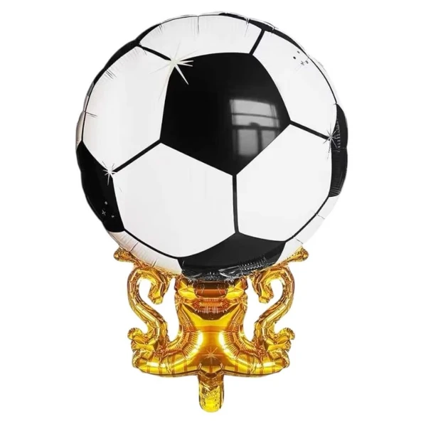 Siyah Beyaz Kupa Şekilli Futbol topu Folyo Balon 1 Adet ürün görseli 1