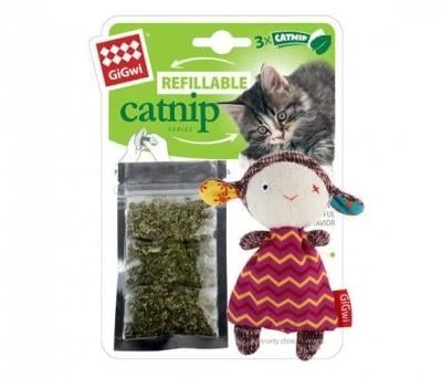 GiGwi Catnipli Kuzu Peluş Kedi Oyuncagı 12cm ürün görseli 1