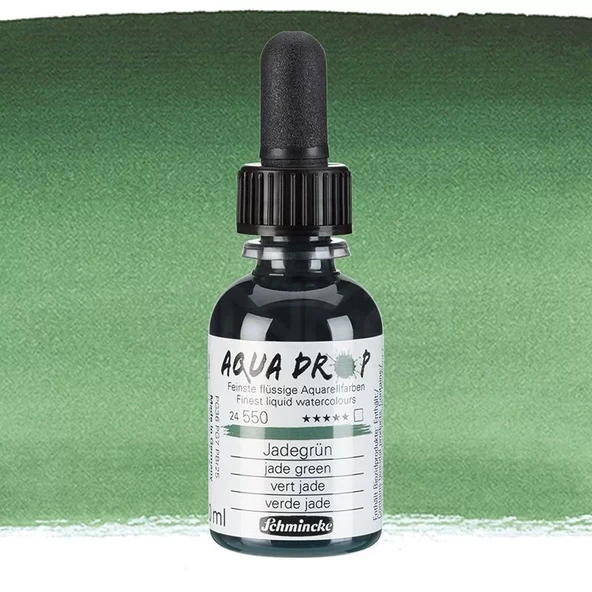 Schmincke Aqua Drop Sıvı Sulu Boya 30ml 550 Jade Green ürün görseli 1