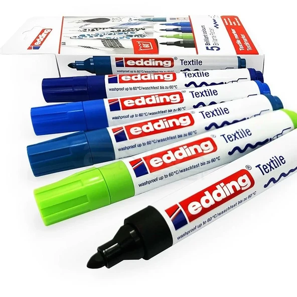 Edding Tekstil Kalemi 2-3mm 4500 5li Set Soğuk Tonlar ürün görseli 1