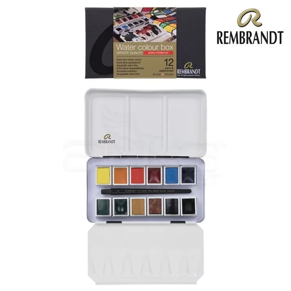 Rembrandt Sulu Boya Seti 12 Renk + Fırça Mono Pigmented ürün görseli 1