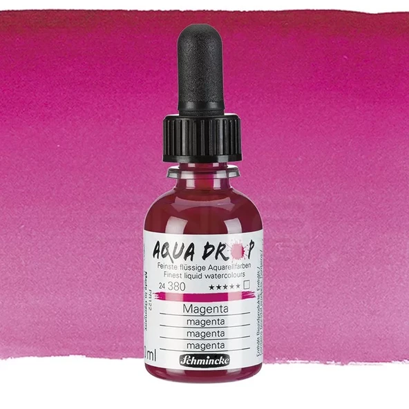 Schmincke Aqua Drop Sıvı Sulu Boya 30ml 380 Magenta ürün görseli 1