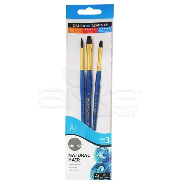 Daler Rowney Simply Natural Hair  Seti 3lü ürün görseli 1