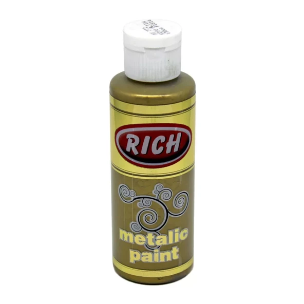 Rich Akrilik Metalik Boya 120ml 772 Koyu Altın ürün görseli 1