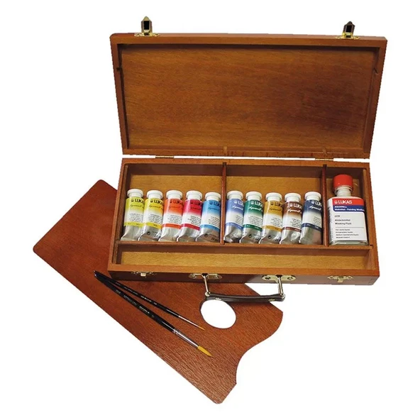 Lukas Aquarell 1862 Profesyonel Sulu Boya Ahşap Kutu 10x24ml 6153 ürün görseli 1