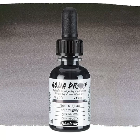 Schmincke Aqua Drop Sıvı Sulu Boya 30ml 720 Neutral Grey ürün görseli 1