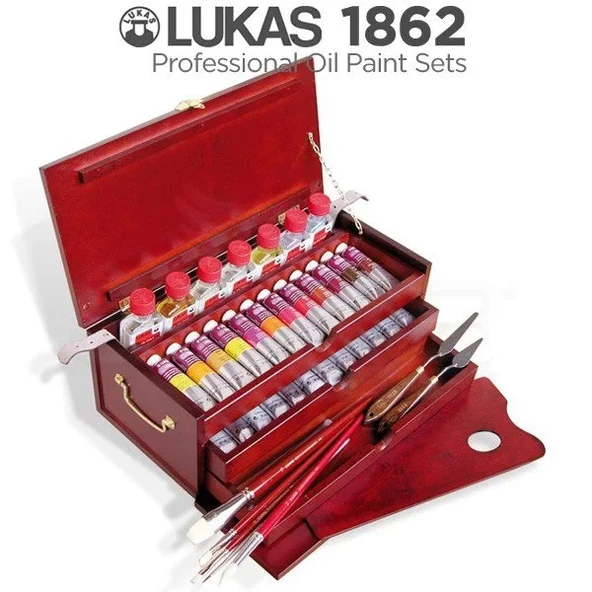 Lukas 1862 Yağlı Boya Oil Wooden Chest Ahşap Kutu 45 Parça 6001 ürün görseli 1