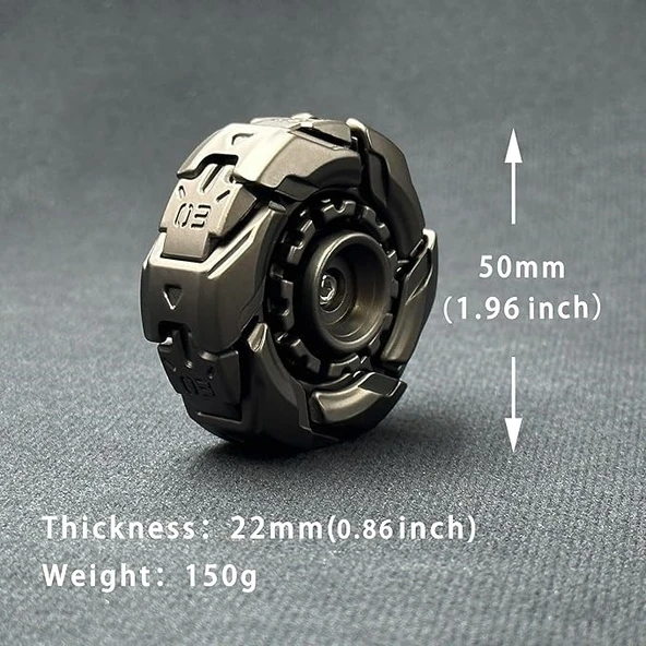 EDC Yeni Nesil Stres Çarkı Angry 08 (Silver) - Resim 4