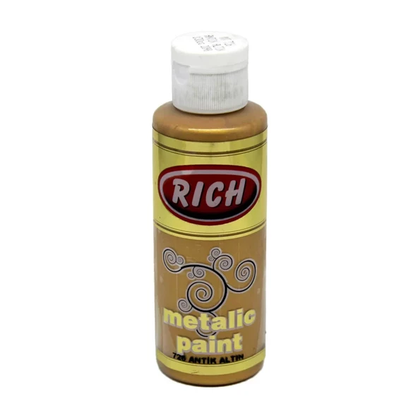 Rich Akrilik Metalik Boya 120ml 726 Antik Altın ürün görseli 1