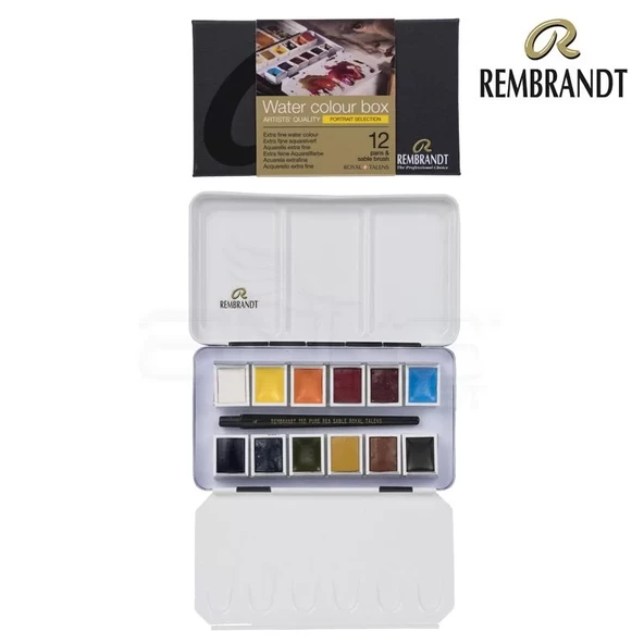 Rembrandt Sulu Boya Seti 12 Renk + Fırça Portrait Selection ürün görseli 1