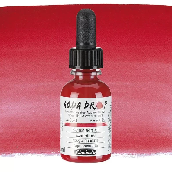 Schmincke Aqua Drop Sıvı Sulu Boya 30ml 330 Scarlet Red ürün görseli 1