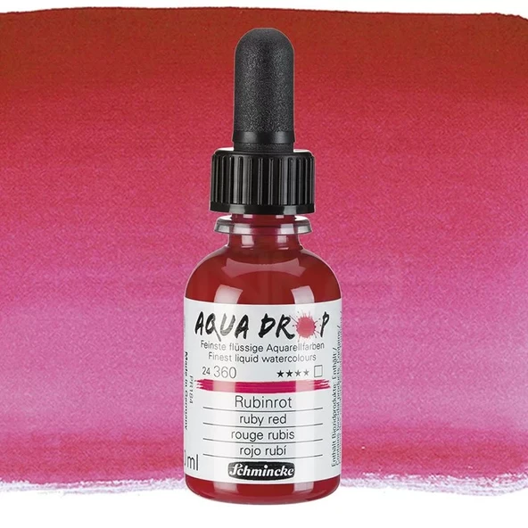 Schmincke Aqua Drop Sıvı Sulu Boya 30ml 360 Ruby Red ürün görseli 1