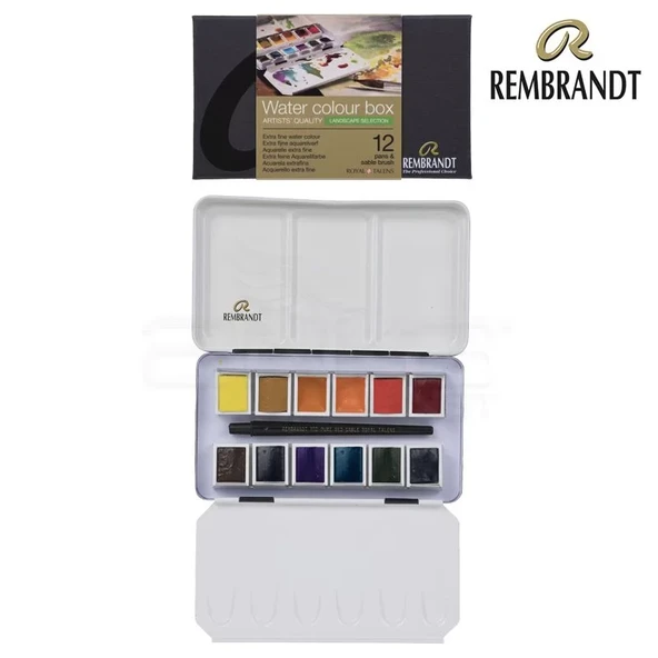 Rembrandt Sulu Boya Seti 12 Renk + Fırça Landscape Selection ürün görseli 1