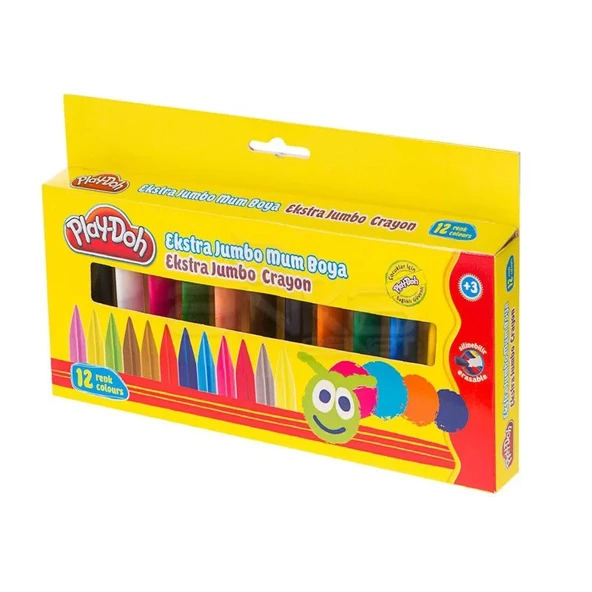Play-Doh Extra Jumbo Mum Boya 12 Renk CR011 ürün görseli 1